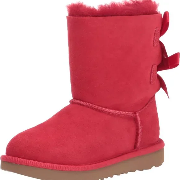 UGG KID'S BAILEY BOW II BOOT RIBBON RED - Picture 4 of 6